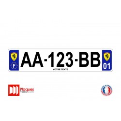 Plaque d'immatriculation Ferrari