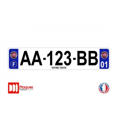 Plaque d'immatriculation Fiat